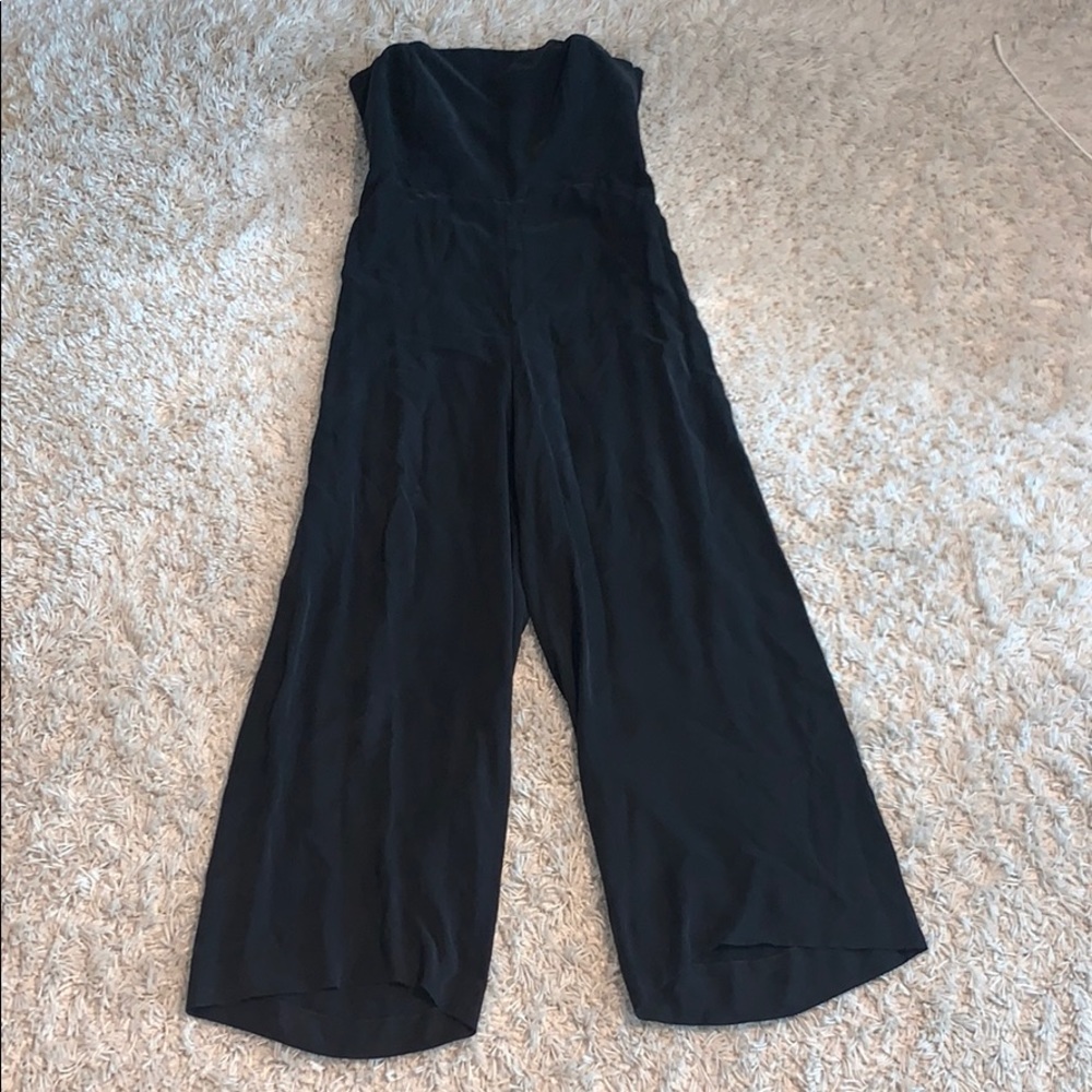 Club Monaco black silk jumpsuit- open back